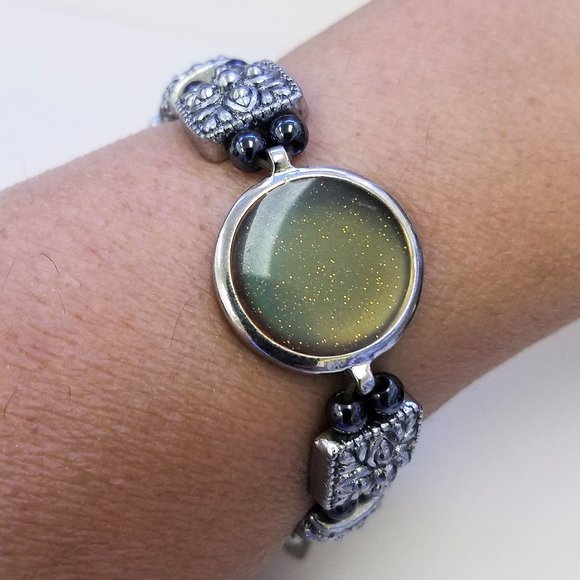 Last one! Pewter stretch BRACELET Sparkle NEW - Picture 9 of 10